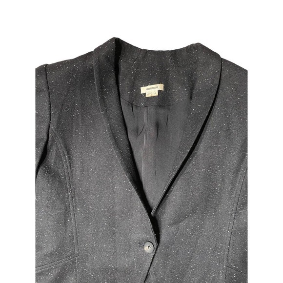 Womens‎ Blazer Helmut Lang Size 12 Wool Blend Black White Tux - Picture 3 of 11